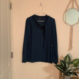 Lulus • long sleeve, emerald green blouse